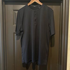 Black theory short sleeved casual polo shirt
